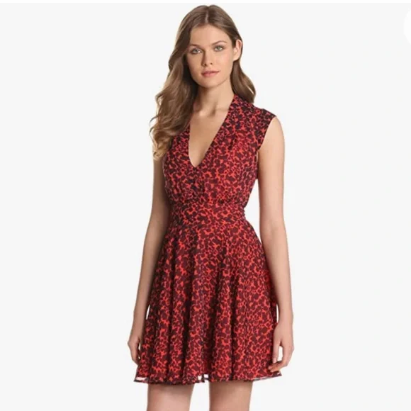 sachin and babi light blue dress French Connection | Dresses | French Connection Feline Wonder V Neck Fit  And Flare Chiffon Dress Size